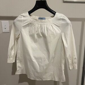 Prada cotton stretch white shirts 3/4 sleeve
